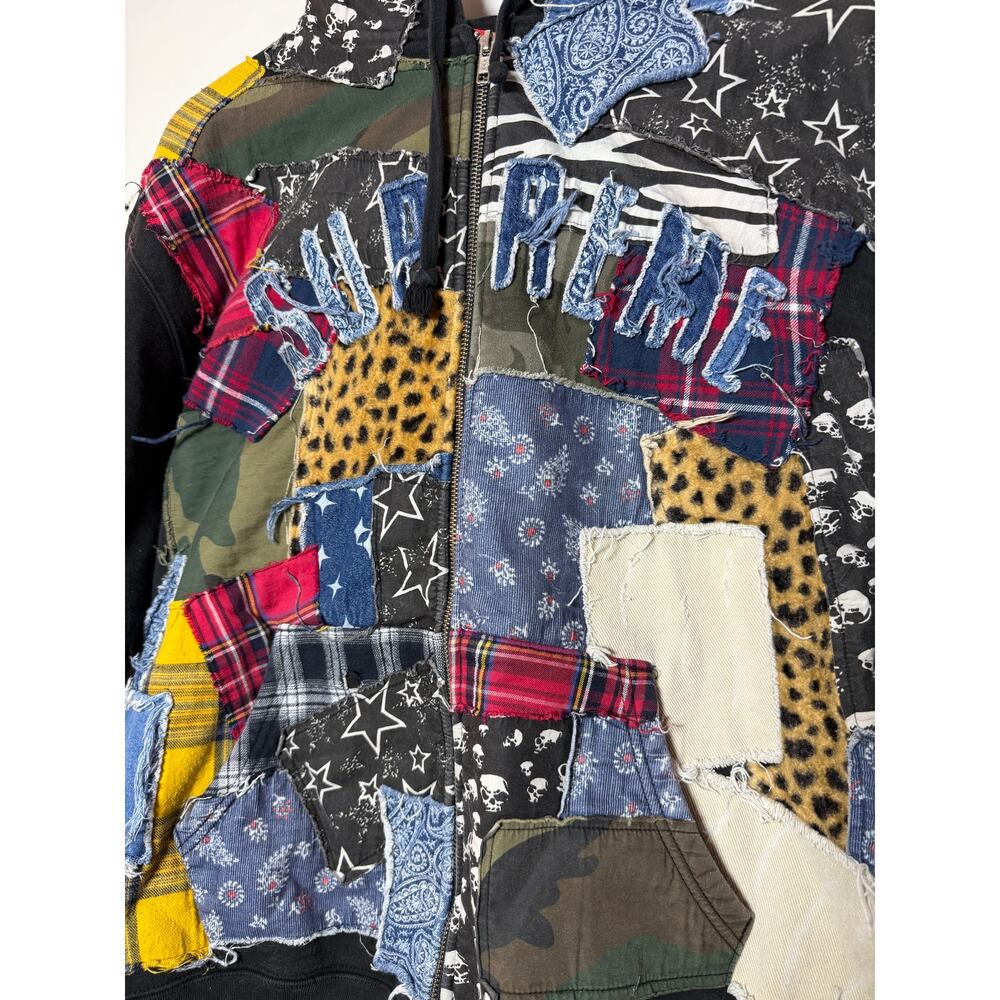 Supreme Patchwork Zip Up Jacket - image 4